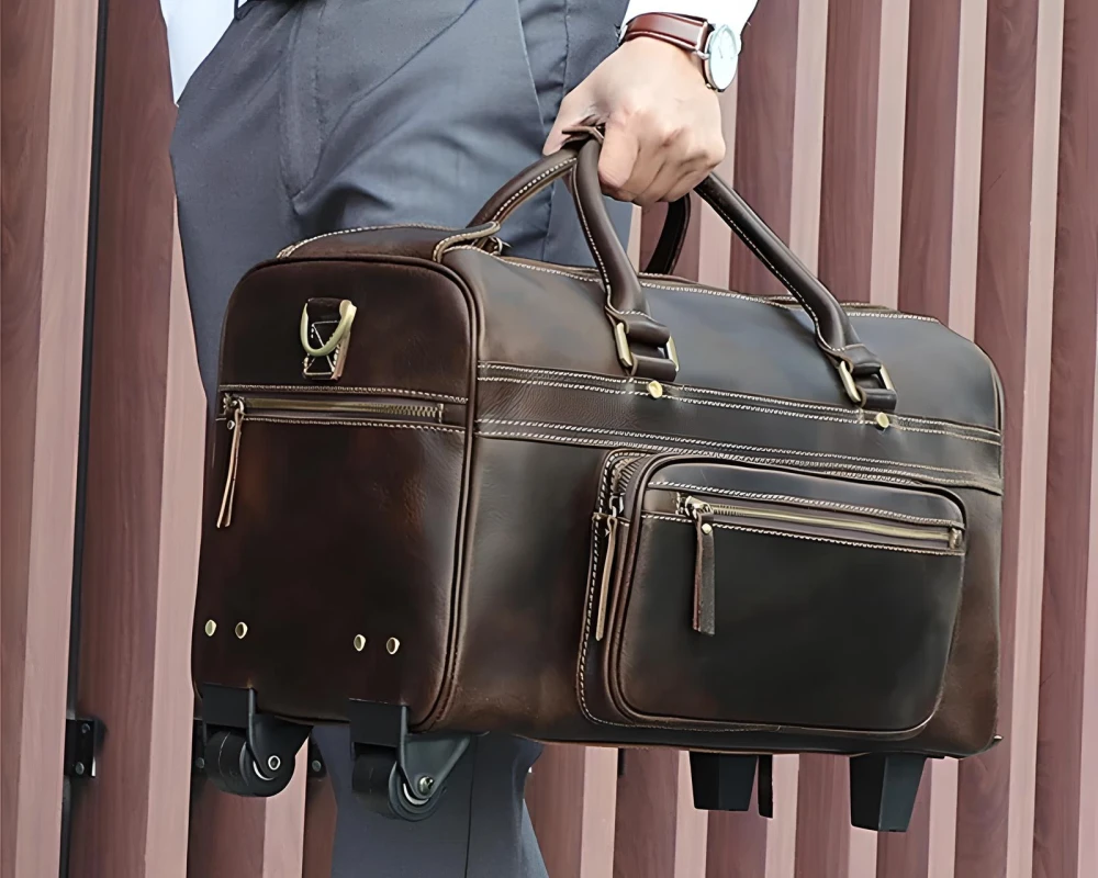 suit luggage with wheels