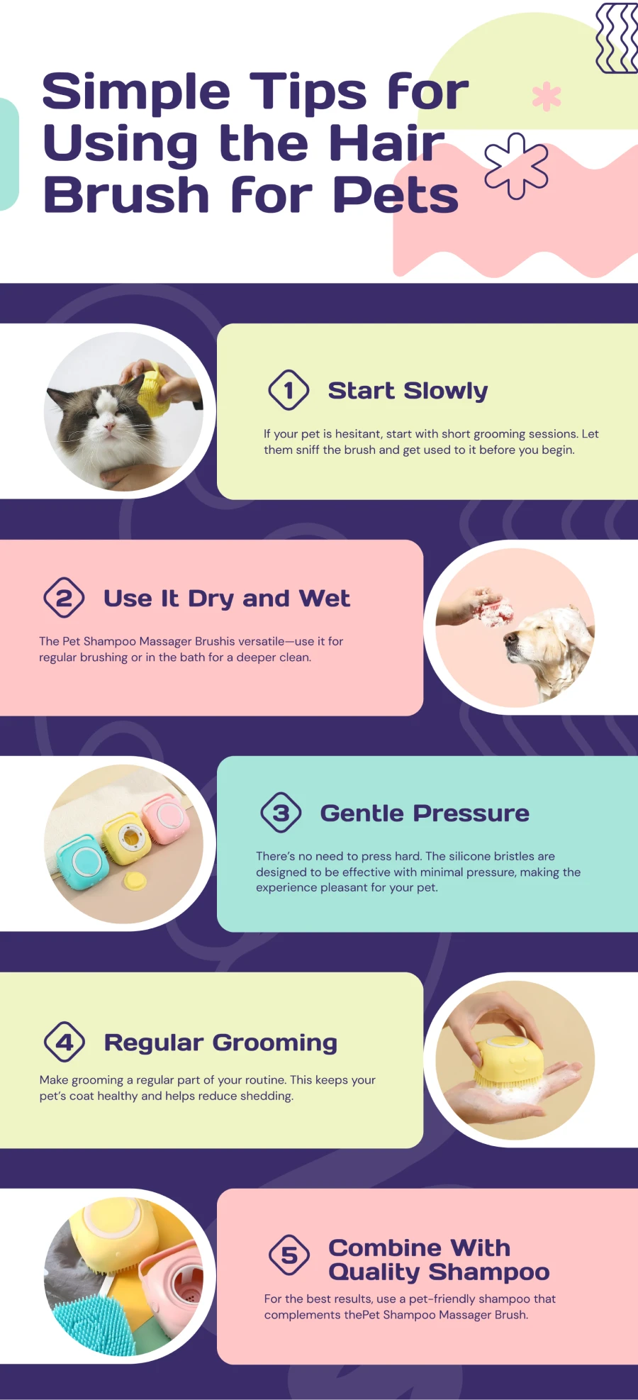 Pet Shampoo Massager Brush